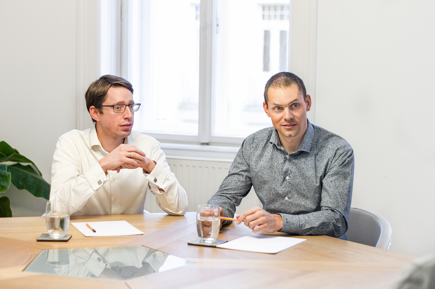 Markus Vock und Markus Dittrich im Gespräch.