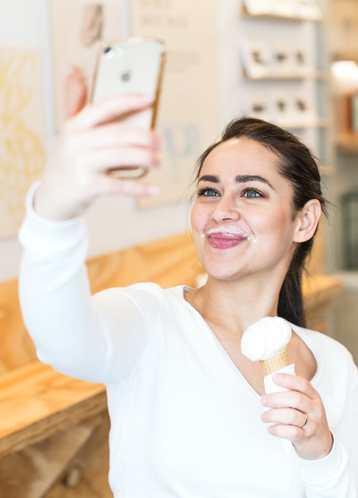 Selfie für den Gelato Lover Contest