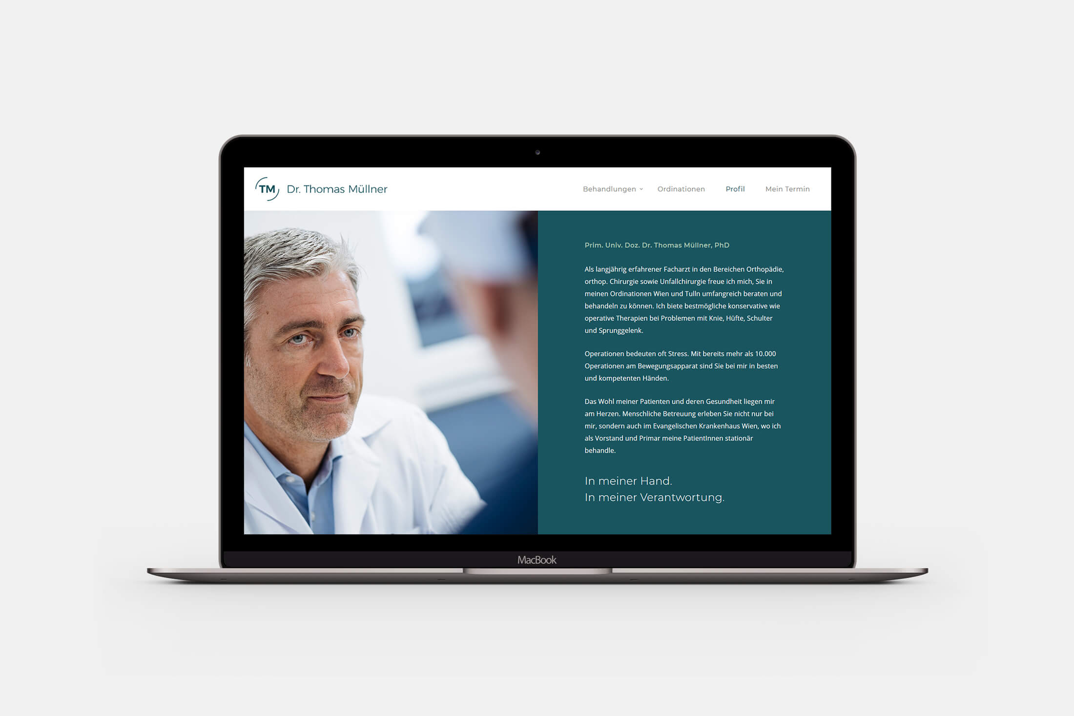 Dr. Müllner Website MacBook