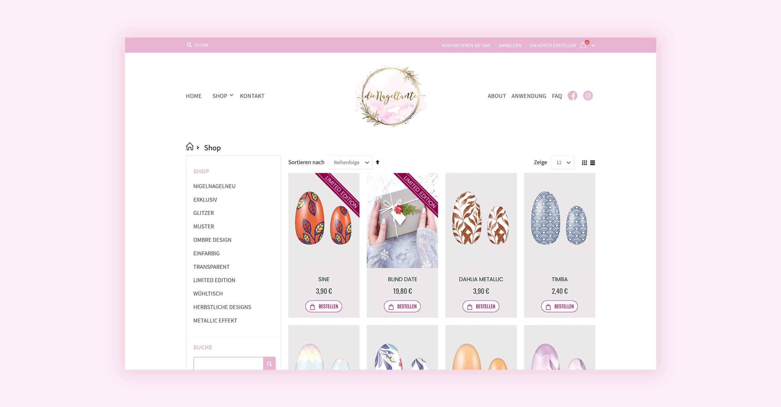 Die Nageltante – Webshop