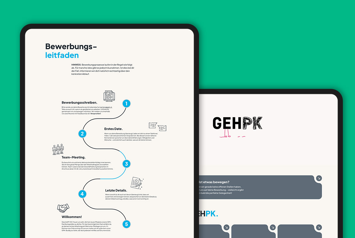 Referenzbild der Website der Agentur GPK als Desktop
