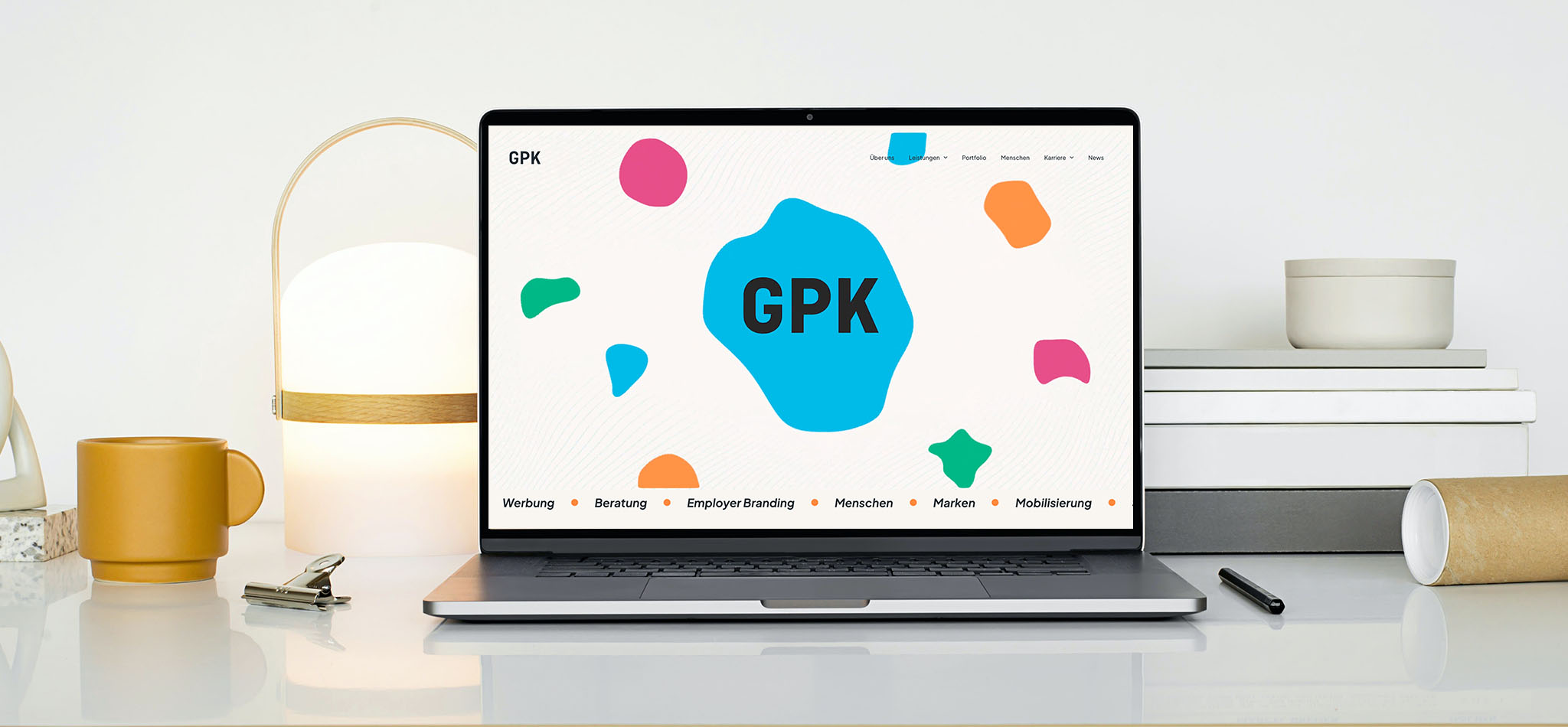 Referenzbild der Website für die Agentur GPK