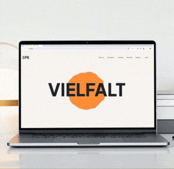 Referenzbild der Website der Agentur GPK als Desktop