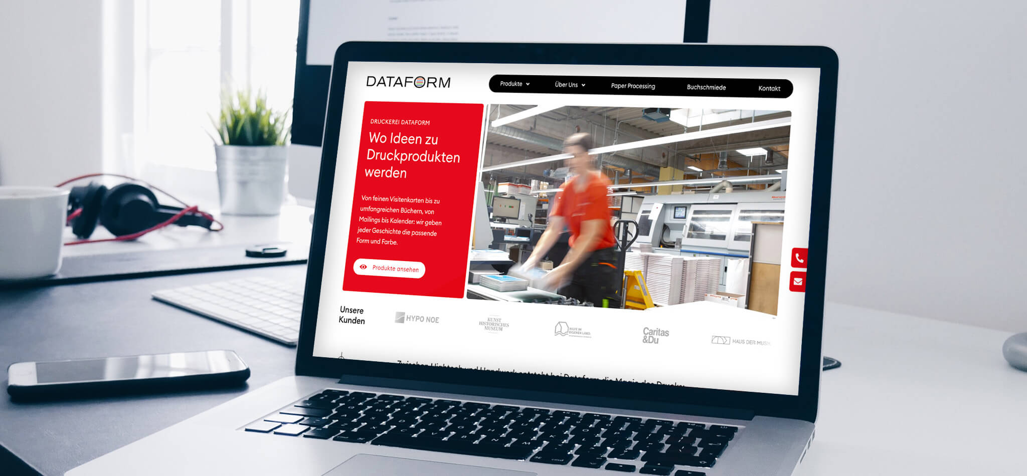 Referenz: Website von Dataform