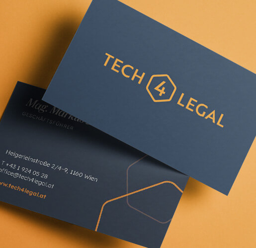 Referenz von Visitenkarte für die Marke tech4legal