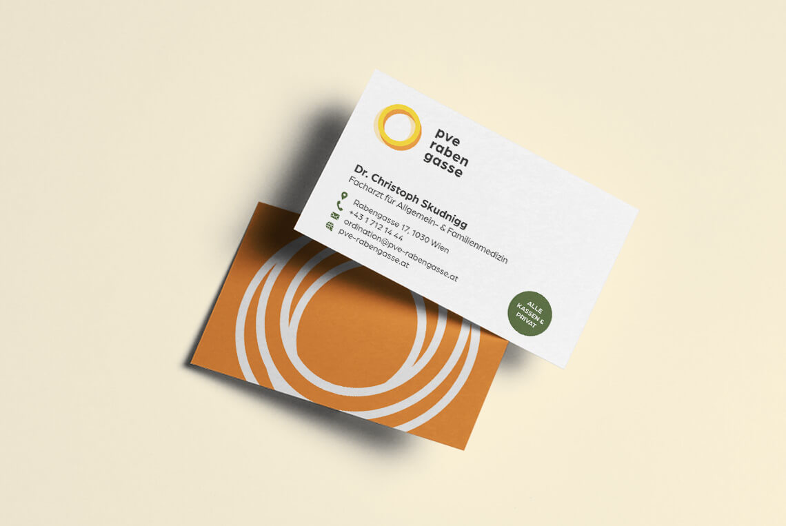 Mockup der Visitenkarten des PVE Landstrasse