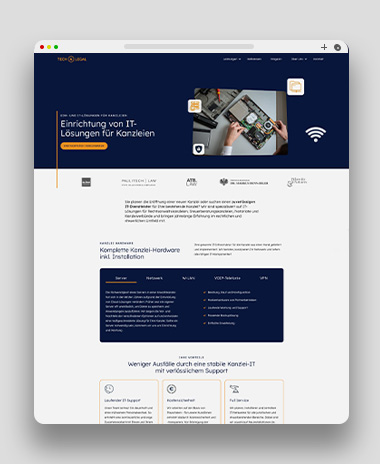 Referenzbild der Tech4legal-Website