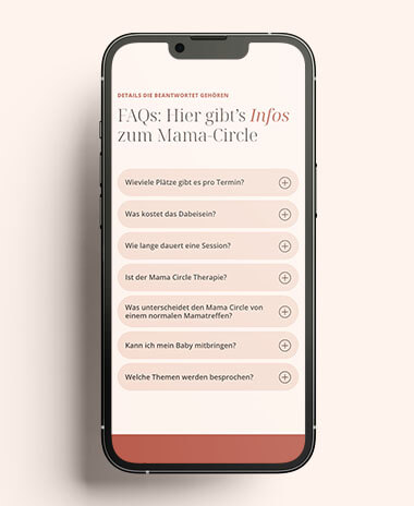 Mockup eines Smartphones mit einem Screenshot der Website von Anna Neubranda