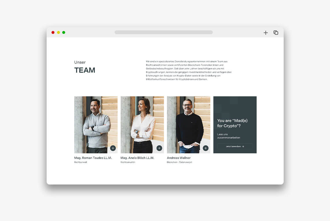 Mockup eines Browswerfensters mit einem Ausschnitt der Trcn-Website